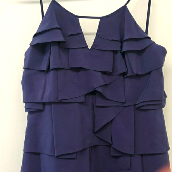 BCBG MaxAzaria Tier Ruffled Silk Dress - Picture 6 of 7